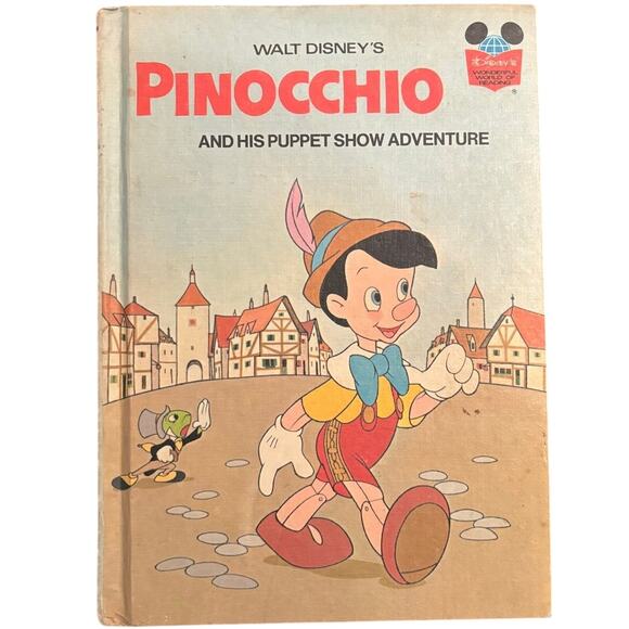 VTG 1973 Walt Disney's Pinocchio and His Puppet Show Adventure, HC, VG - Picture 1 of 5